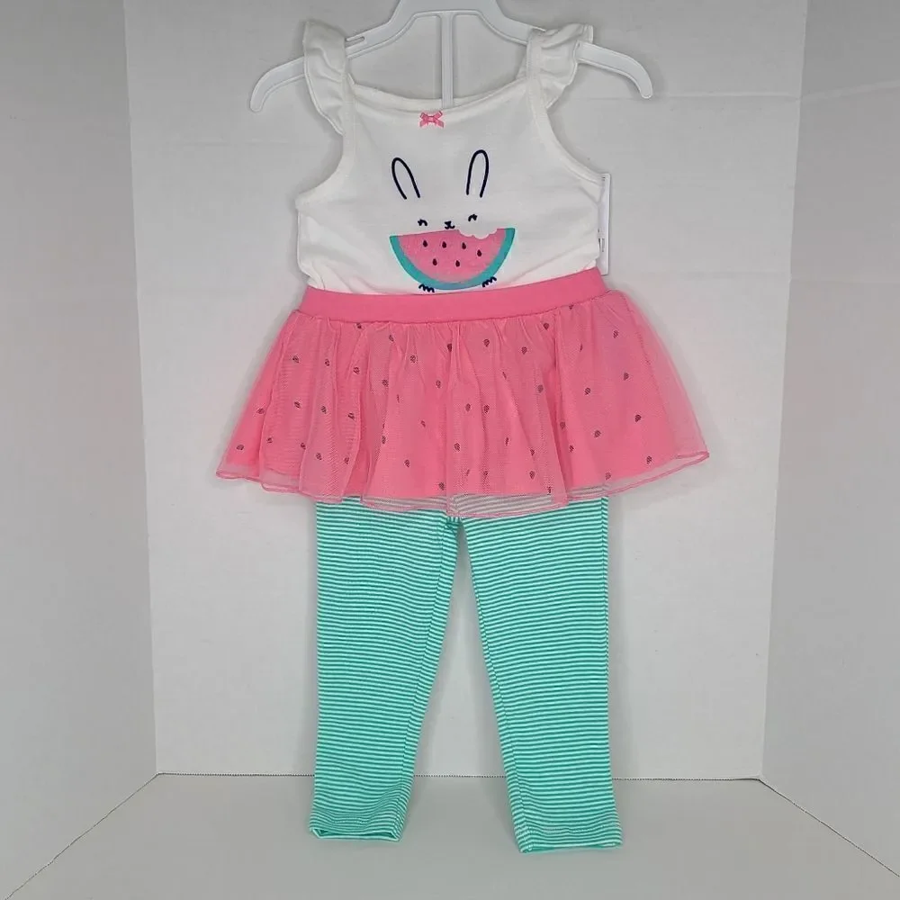 Carters 18m 2 piece outfit Watermelon Bunny Tutu